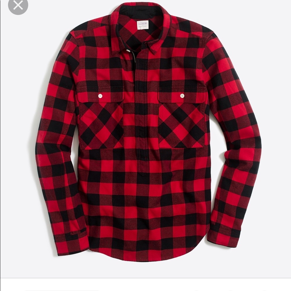 J. Crew Buffalo Plaid Pullover Shirt Jacket